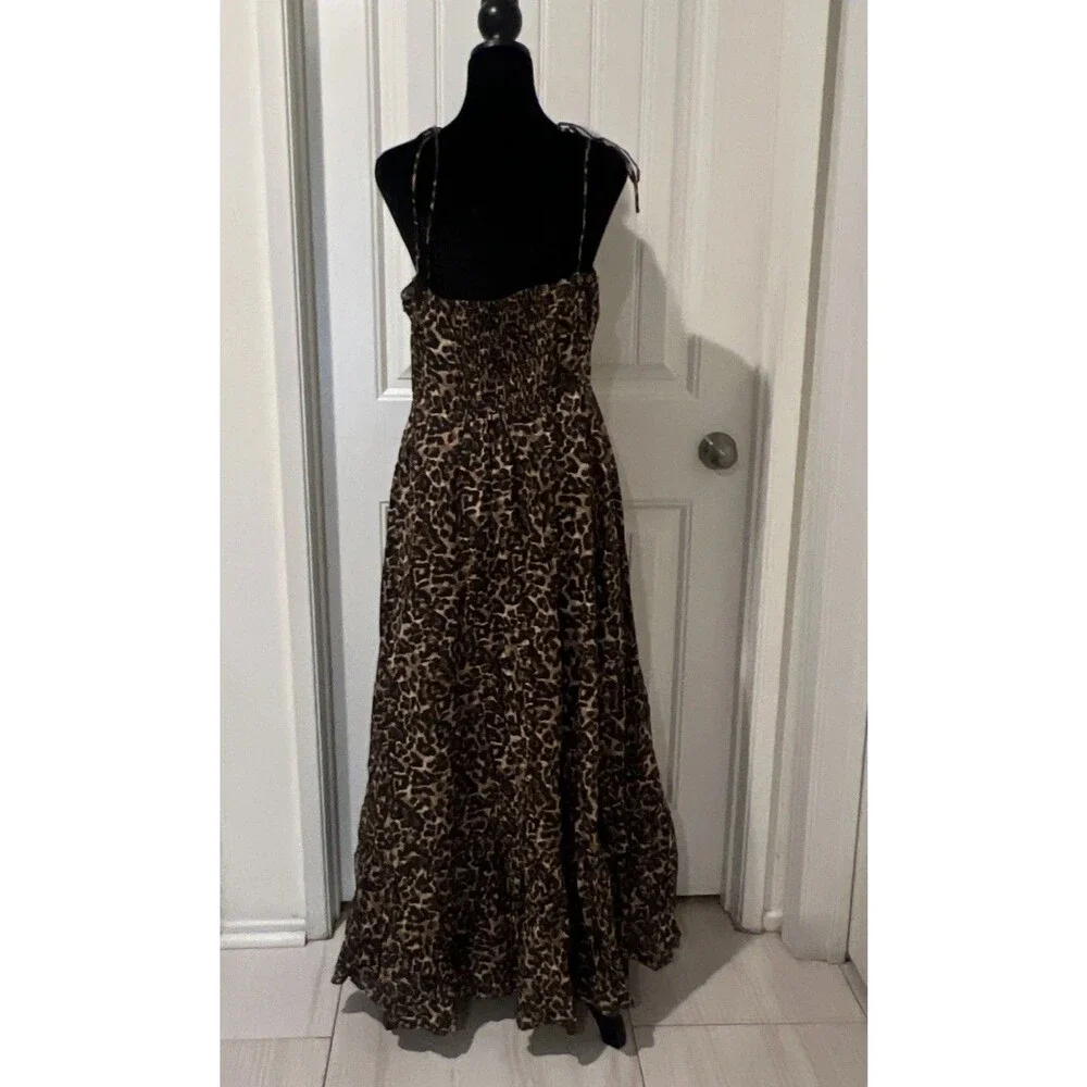 Petal & Pup Ayana Leopard Print Fit & Flare Midi Dress Size L - Picture 13 of 16